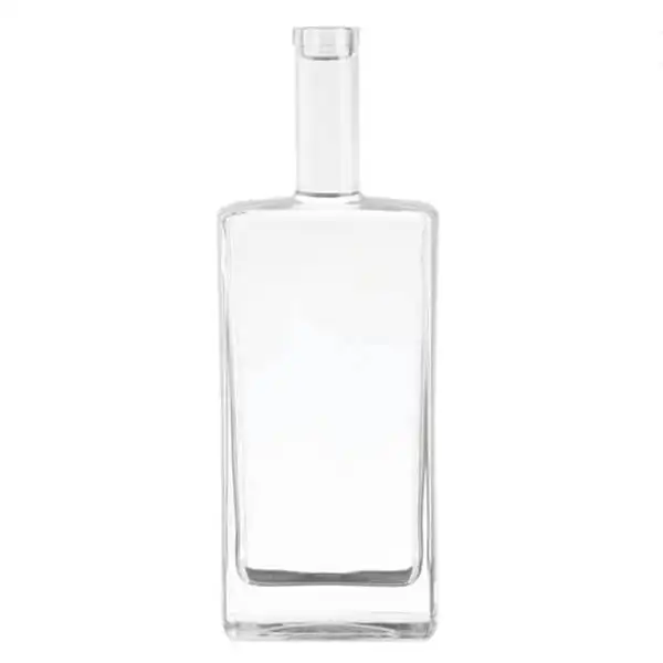 Square liquor bottle 750ml 500ml 375ml liquor bottle packaging for vodka