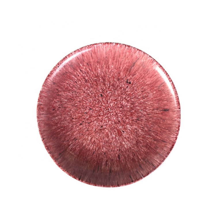 Unbreakable ceramic like Marble Printing Melamine Round Shape Plate