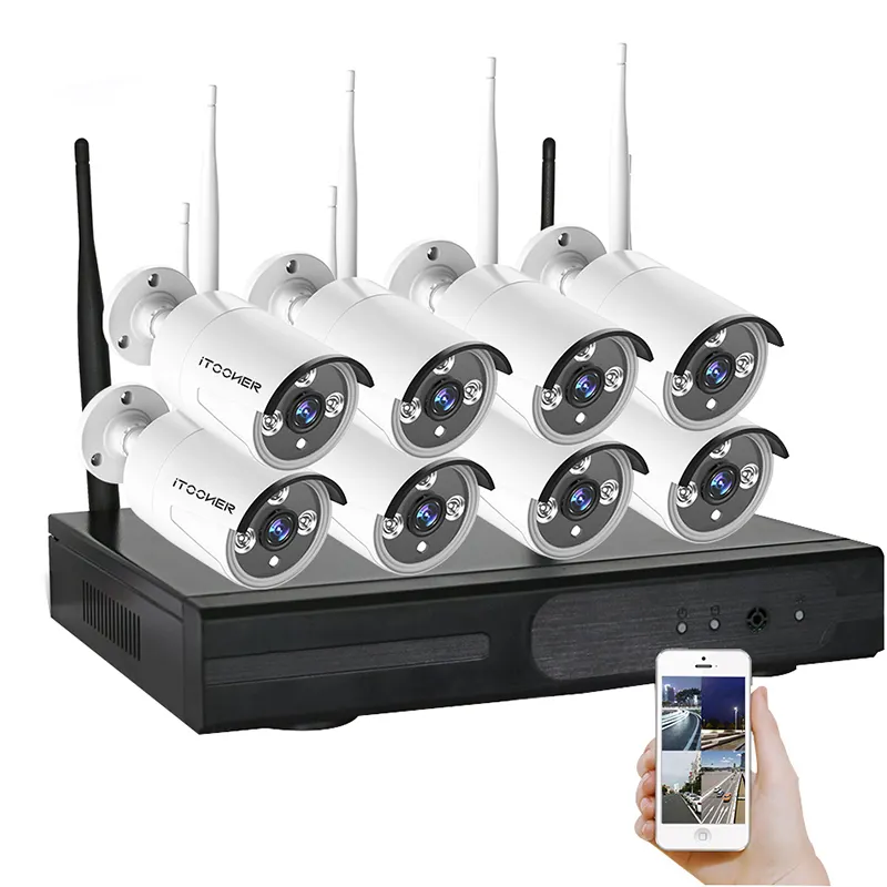 8CH IR HD Home Security Wireless NVR IP Camera System 720P CCTV Set Outdoor Wifi Cameras Video NVR Surveillance CCTV KIT