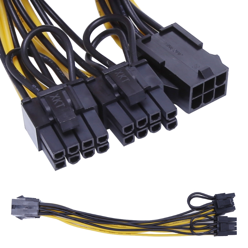 Компьютерная шина PCI-E 6-Pin Женский 2-портный Dual 8-Pin ( 6 + 2 Pin) Мужской видеокарта мощность кабель-переходник для видеокарты