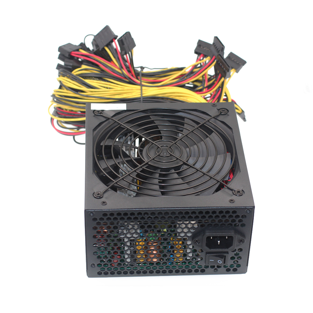 ETH Майнер 90 + Gold сервер 1600w блок питания для R9 380 RX 470 RX480 6 GPU карты майнера биткоинов