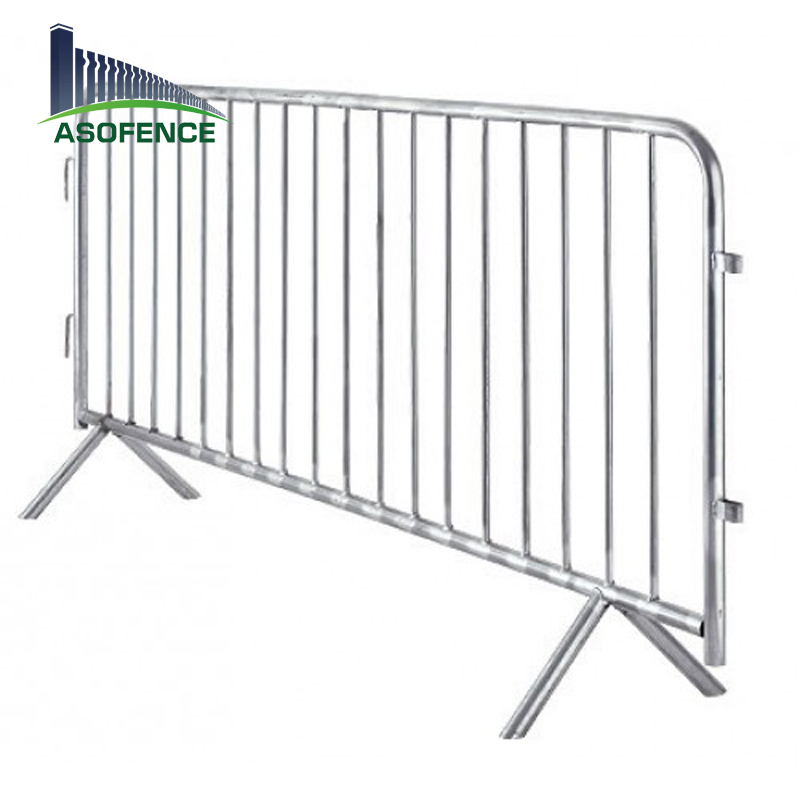 Low price Portable Event Temporary Barrier fence /tubular road bar barrier/site steel crowd control barricade
