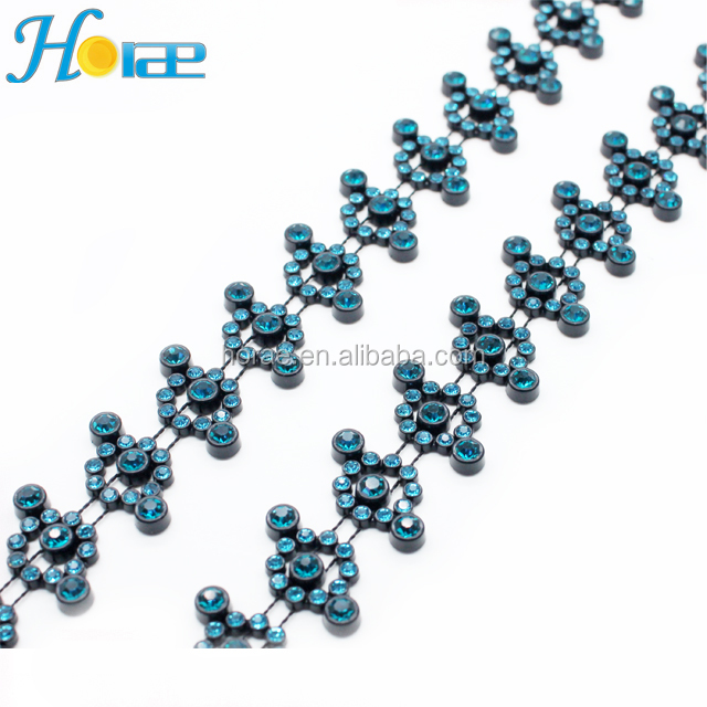 Promotion new Plastic Diamond Chain Cheap rhinestone apparel trim