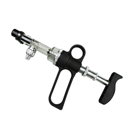 Veterinary Instrument0.1- 1ml Double Barrel Continuous Syringe Gun Poultry Vaccine Injection Automatic Chicken Injector Pump