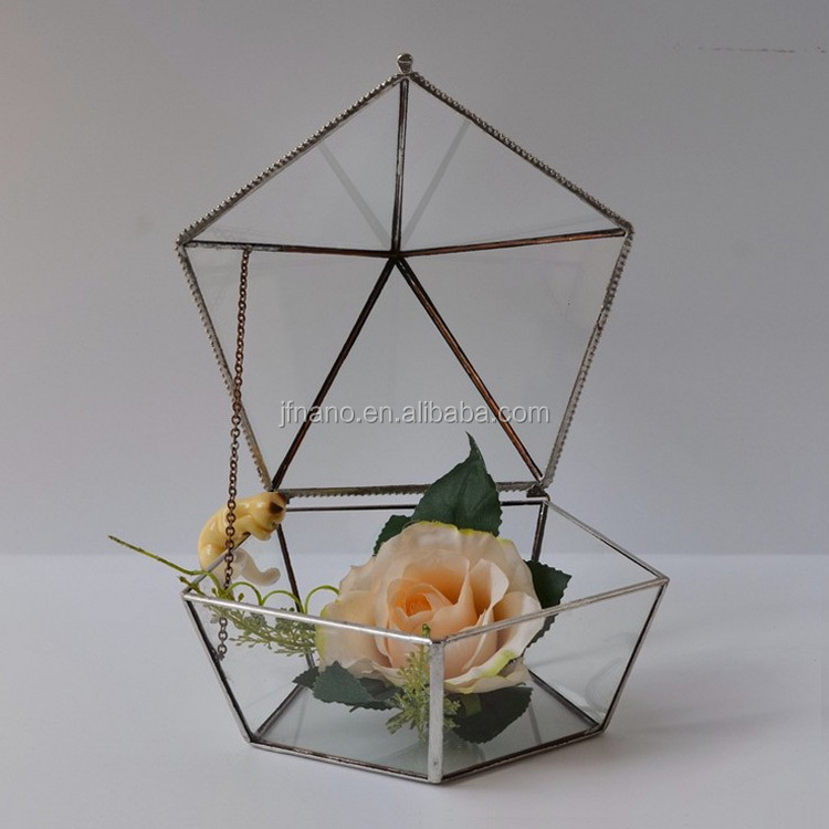 Оптовая продажа Геометрическая стеклянная теплица keepsake Цветочная Шкатулка