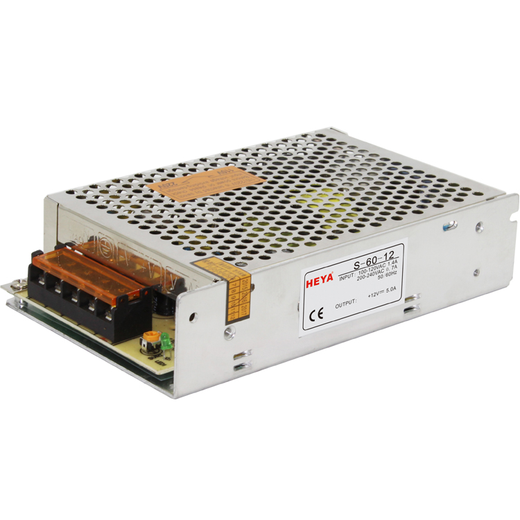 Высокое качество AC/DC S-60W-12V 5A импульсный источник питания светодиодного табло 5v12v 15v 24v источник питания переменного/постоянного тока