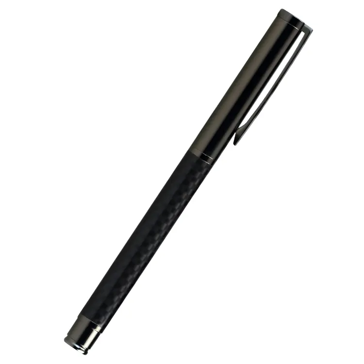 Carbon Fiber Roller Metal Ink Pen Carbon Pen Carbon Fiber Ball Pen with Box