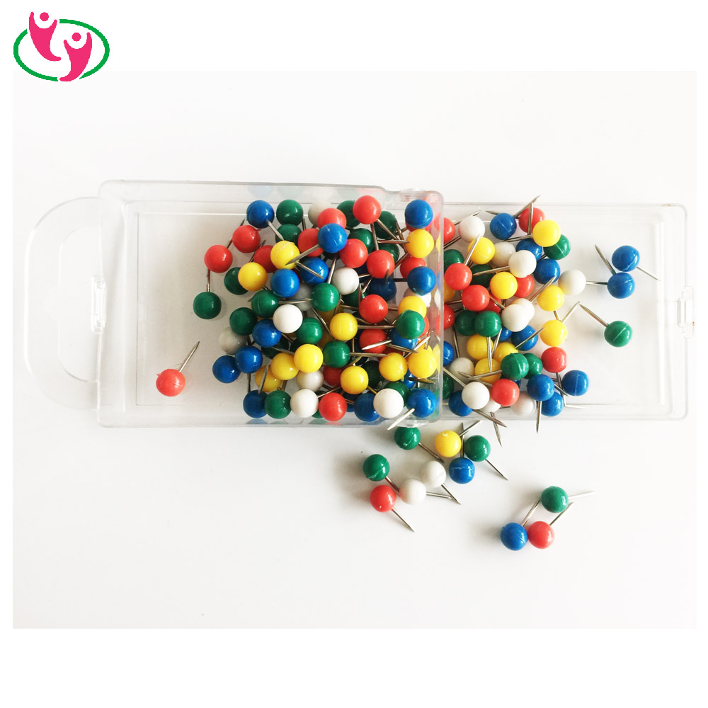 Качество Красочные Круглый шаровой головкой Карта Push Pin