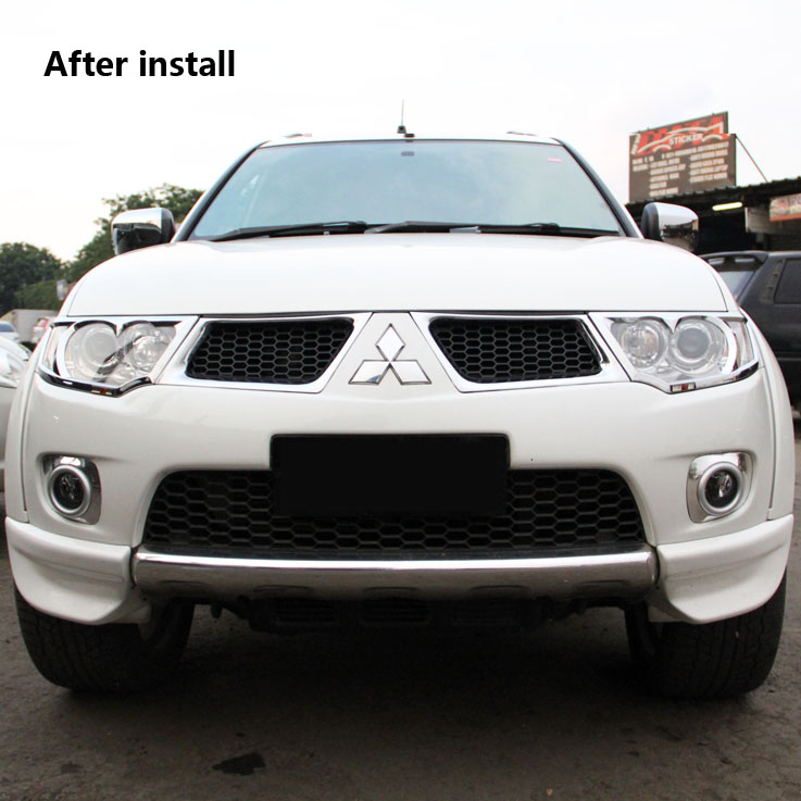 Спортивные аксессуары mitsubishi pajero montero, хромированный пластиковый передний гриль для автомобиля на заказ
