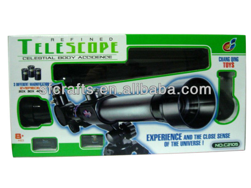 Chemical lab apparatus Telescope kit toys,Educational Microscope play set toys,Monocular telescope plastic kaleidoscope toy