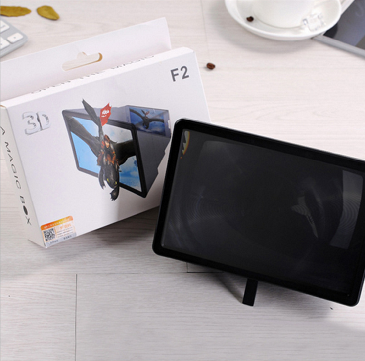 Лидер продаж, 3D F2 Увеличенный экран для мобильного телефона, 3 раза увеличитель для экрана мобильного телефона 8,2 дюймов