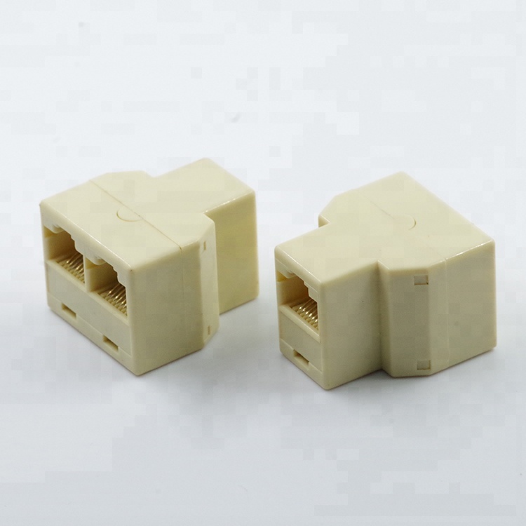 8P8C 1 гнездо на 2 гнезда адаптер телефонная коробка rj 45 разъем