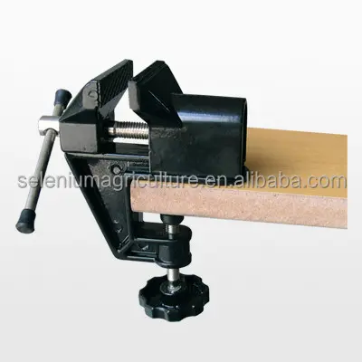 Fixed Bench Vise With Drill Clamp