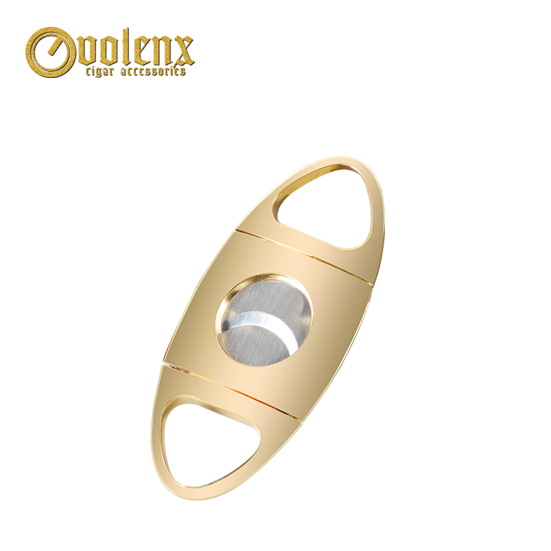 Роскошная нержавеющая сталь OEM gold cigar cutter
