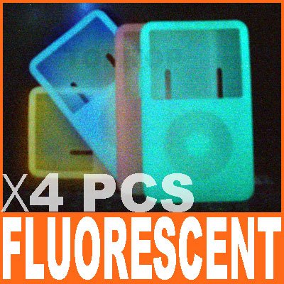 4 шт. флюоресцирующий силиконовый чехол/пакет для Ipod