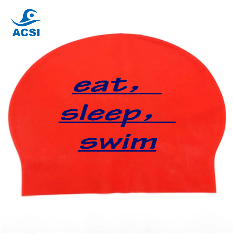 Customized Logo Printed Latex Swimming Cap Latex Swim Cap Latex Swimming Hat