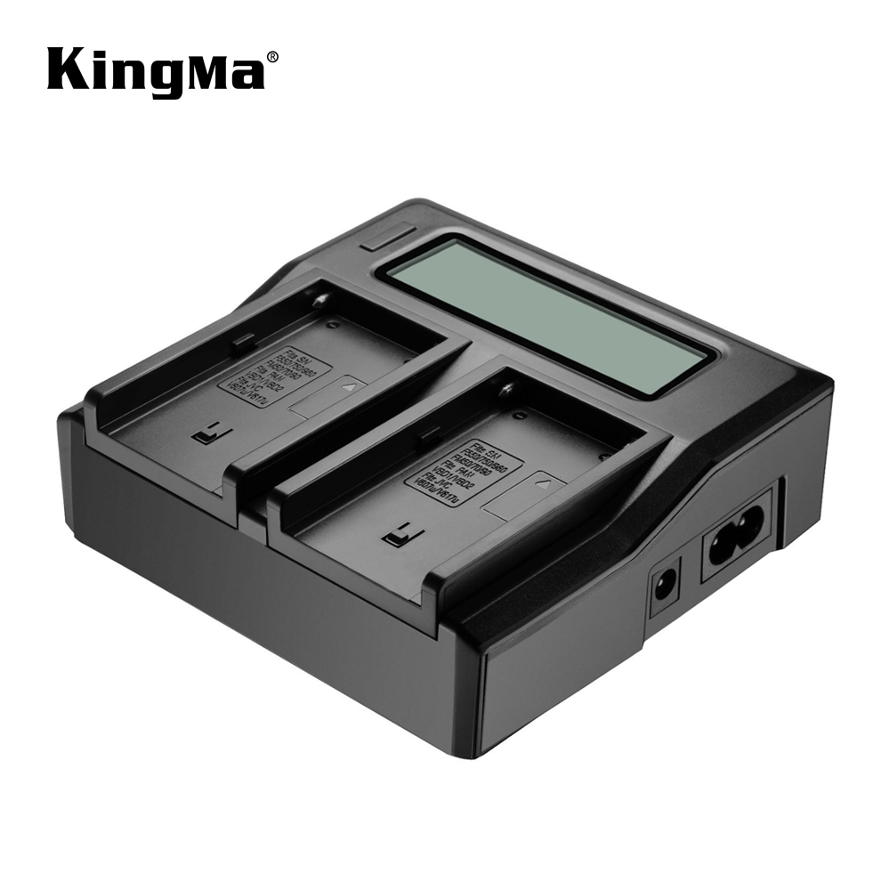 Kingma DC-LCD-F970 двойной зарядное устройство с ЖК-дисплеем для Sony NP-F970 F960 F750 F570 F550 камера, видеокамера, две Цифровое зарядное устройство