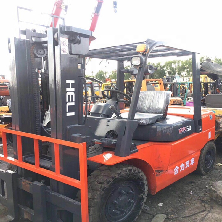 Low Price Used 5 ton Diesel Heli Forklift Boom Adjustment CPCD50 Forklift For Sale
