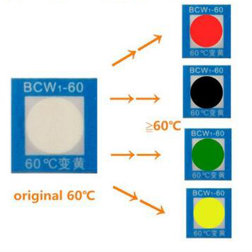 temperature labels indicators irreversible high temperature vinyl sticker