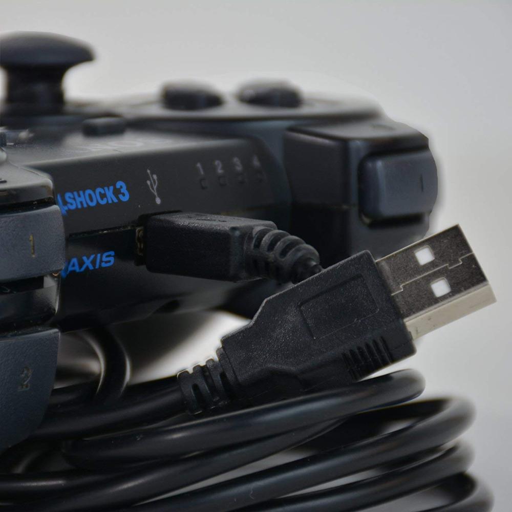 Мини USB-кабель LBT 6 футов для контроллеров Playstation 3, USB-кабель для зарядки, совместимый кабель