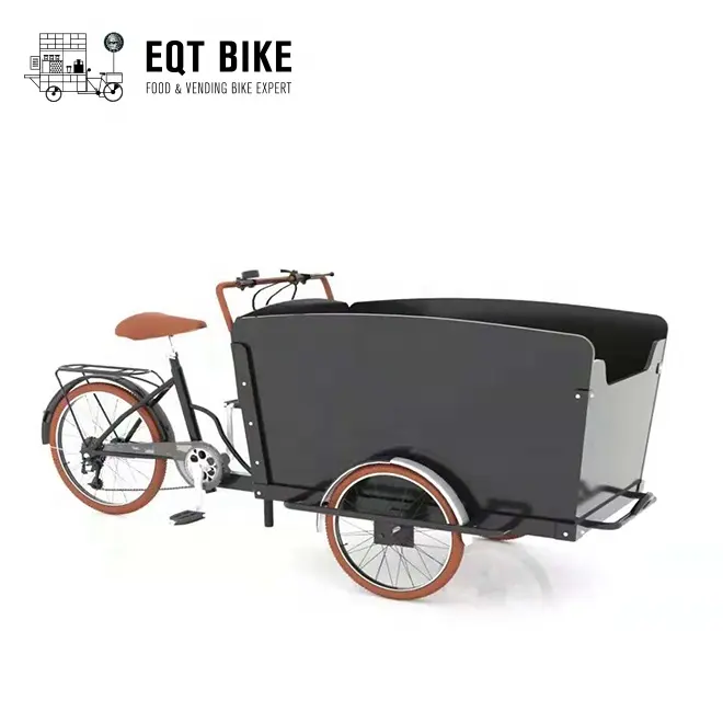 Cargo Bike Cargo Bike Colorful Wooden Box Bike Cycle For Family 3 Wheel Cargo Bike Tools Trolley
