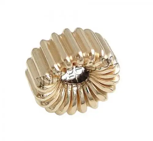 14K Gold Filled Corrugated beads rondelle shape