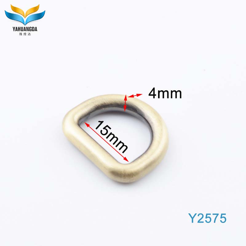 Wholesale High Quality Handbag Hardware/shoe accessories Adjustable Shape D Ring Die Casting Zinc Alloy D Fitting