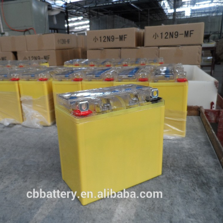 Йемен хит продаж фабрики 9AH AGM 12V mf АКБ для мотоциклов, 12N9-BS/YB9-BS