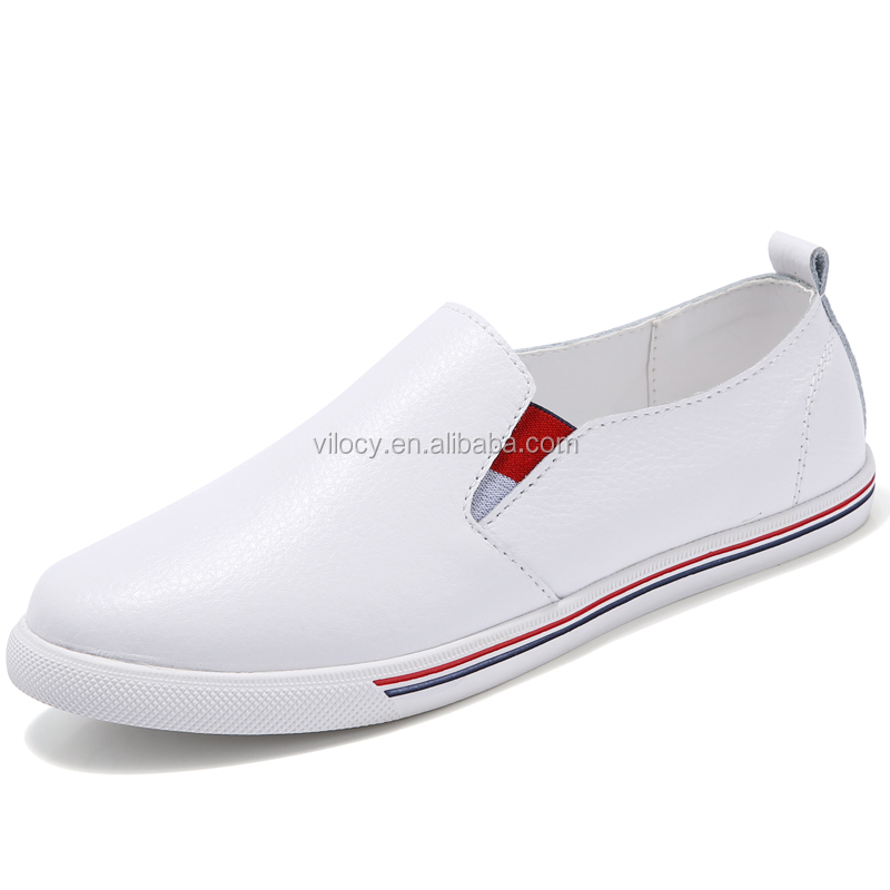 Wholesale Women Cowhide Leather Casual Shoes Breathable Flat Loafers