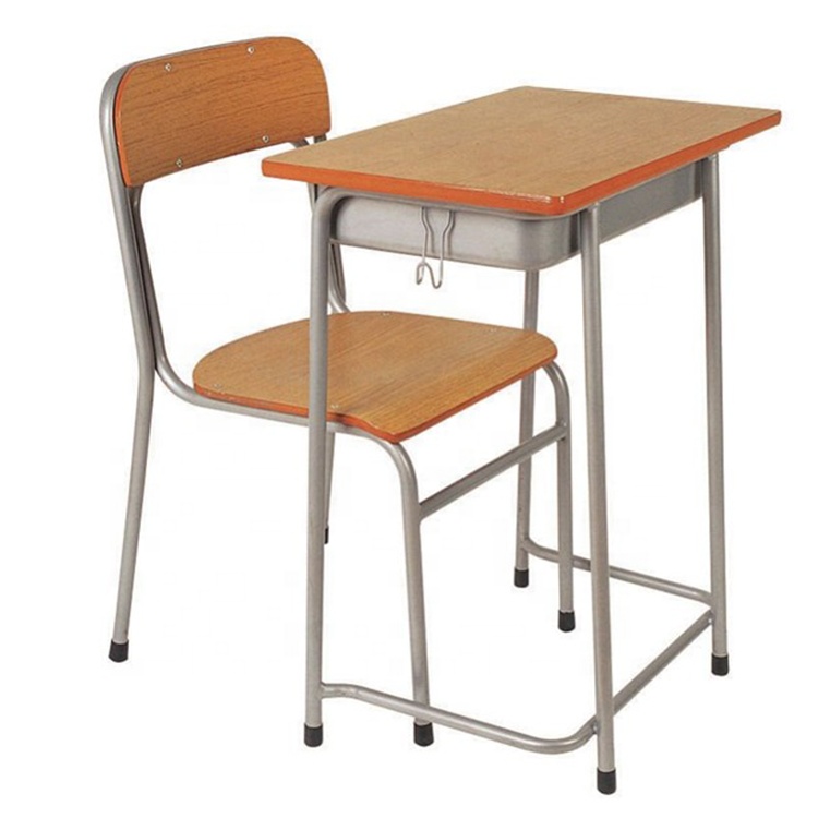 cast removable classroom tables school chair combo brown student desk