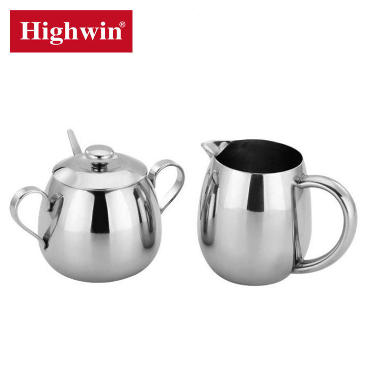 HIGHWIN 350ml single wall stainless steel sugar pot tool