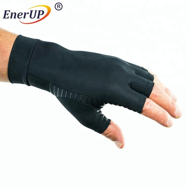 Медные infused half finger антибактериальные спандекс перчатки без пальцев