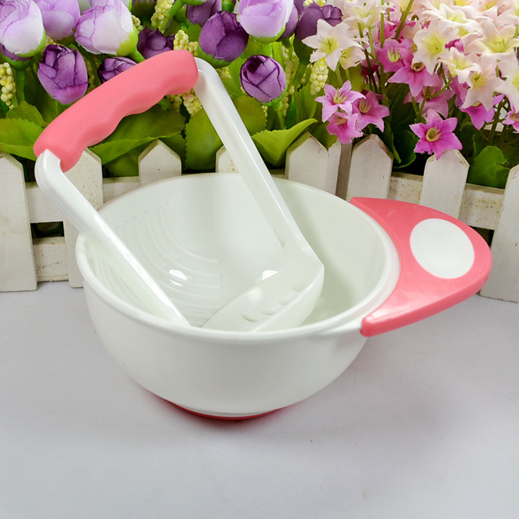 Baby food prep bowl and food masher injection baby feeding bowl mash and serve feeding bowl