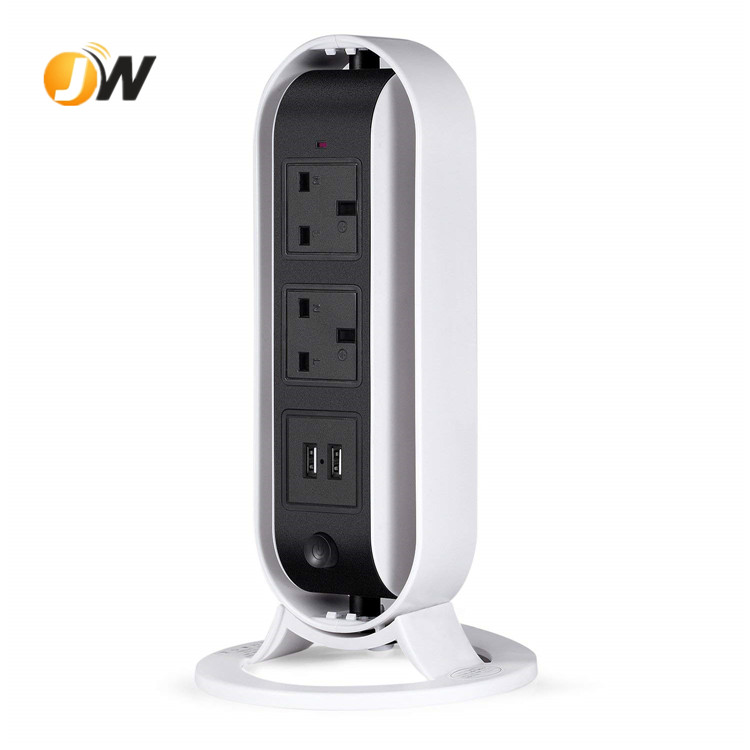 JW601 вертикальный Удлинительный шнур-5 розеток 2 USB-порта для зарядки, вертикальный поворотный дизайн