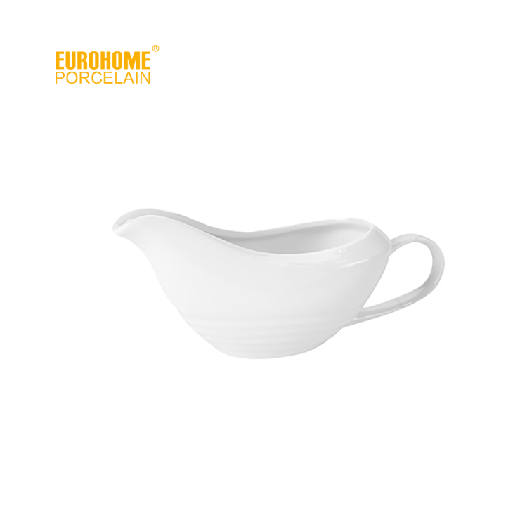 Eurohome оптовая продажа Ресторан отеля посуда белый керамика фарфор соус лодка