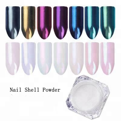 Оптовая продажа, художественный лак для ногтей aurora uncorn Nail pearl shell, пигментное порошковое покрытие