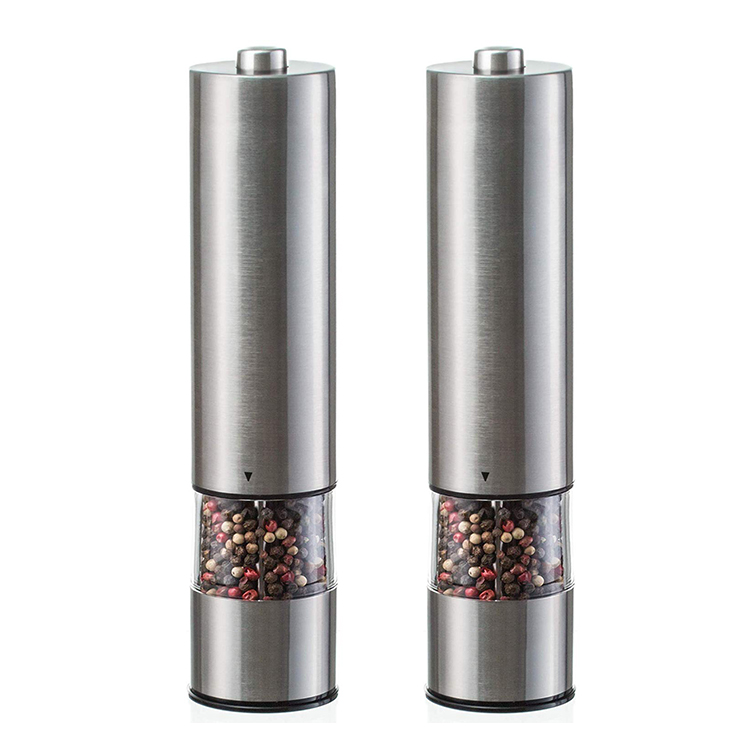 Pepper Jar Automatic Electric Salt Pepper Grinder Mill Glass Jar With Light Led