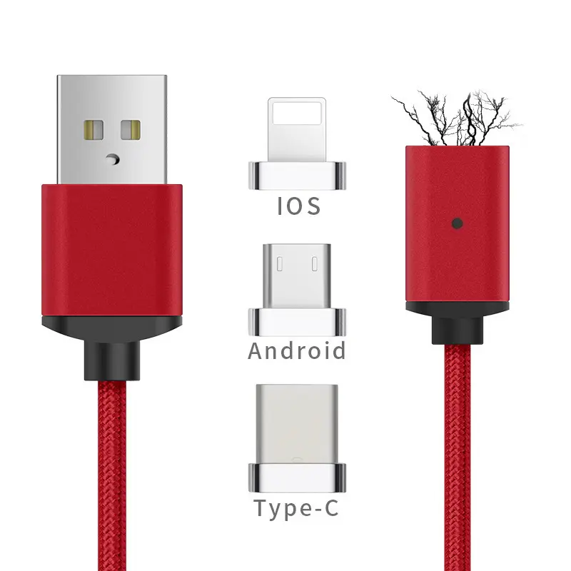 Шэньчжэнь OEM 3 в 1 Type-c USB Магнитный зарядный кабель