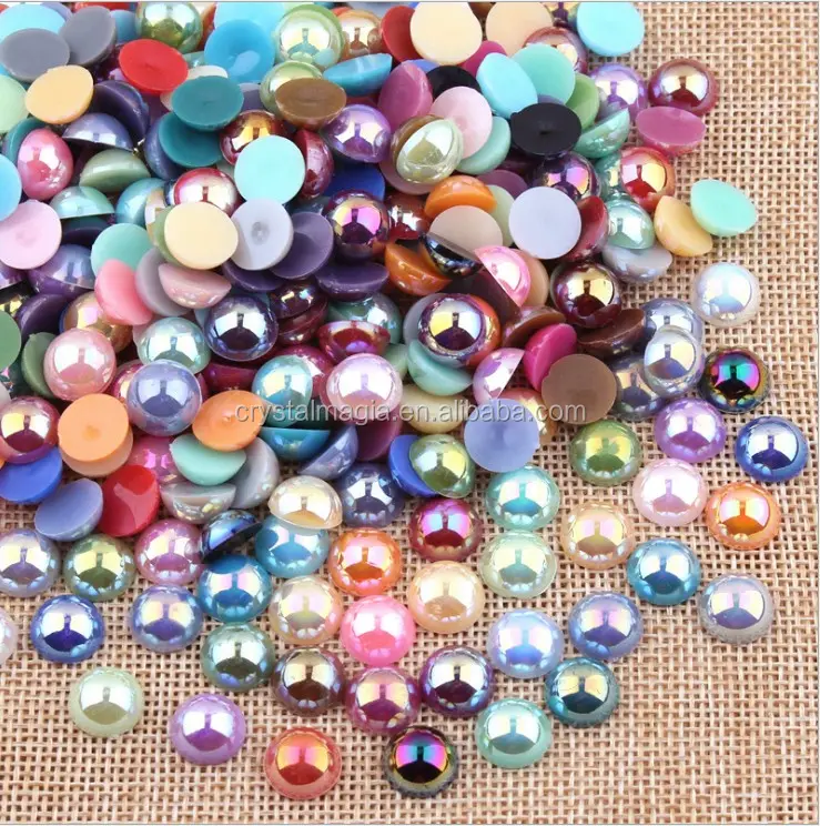 Cheap price ABS plastic half pearl beads