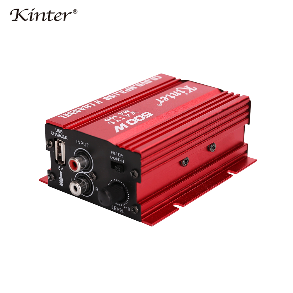 Kinter MA-150 2 канала класс ab, без рамки, с изображением маленькой машины усилитель