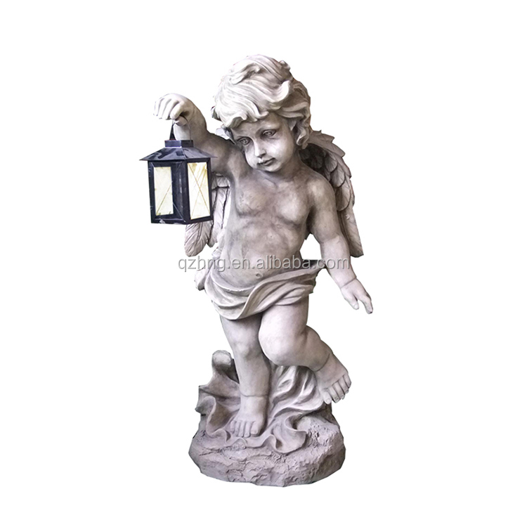 Садовый фонарь Cherub, фигурка, большой ангел из стекловолокна