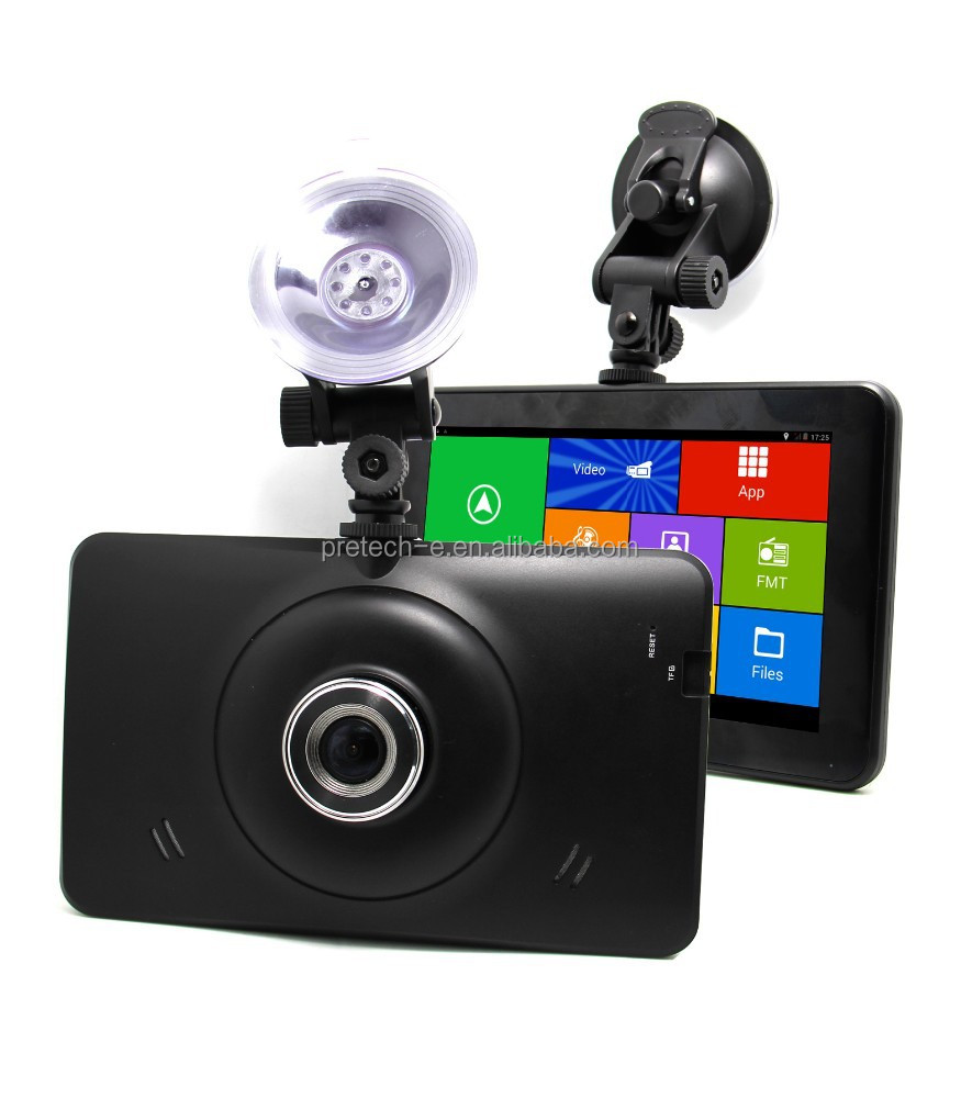 7-дюймовый Планшетный gps fm радио с широкоугольный объектив DVR Wi-Fi, Bluetooth, FM радио