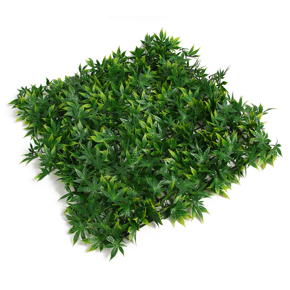 Artificial Boxwood Panel Hedge Artificial Green Wall Panel Artificial Maple Foliage for Garden Wall Decoration