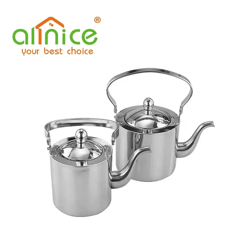 Stainless steel straight body kettle teapot water kettle with strainer
