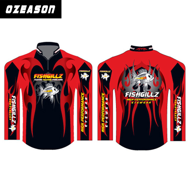 Custom 100% polyester quick dry fishing shirts uv protection