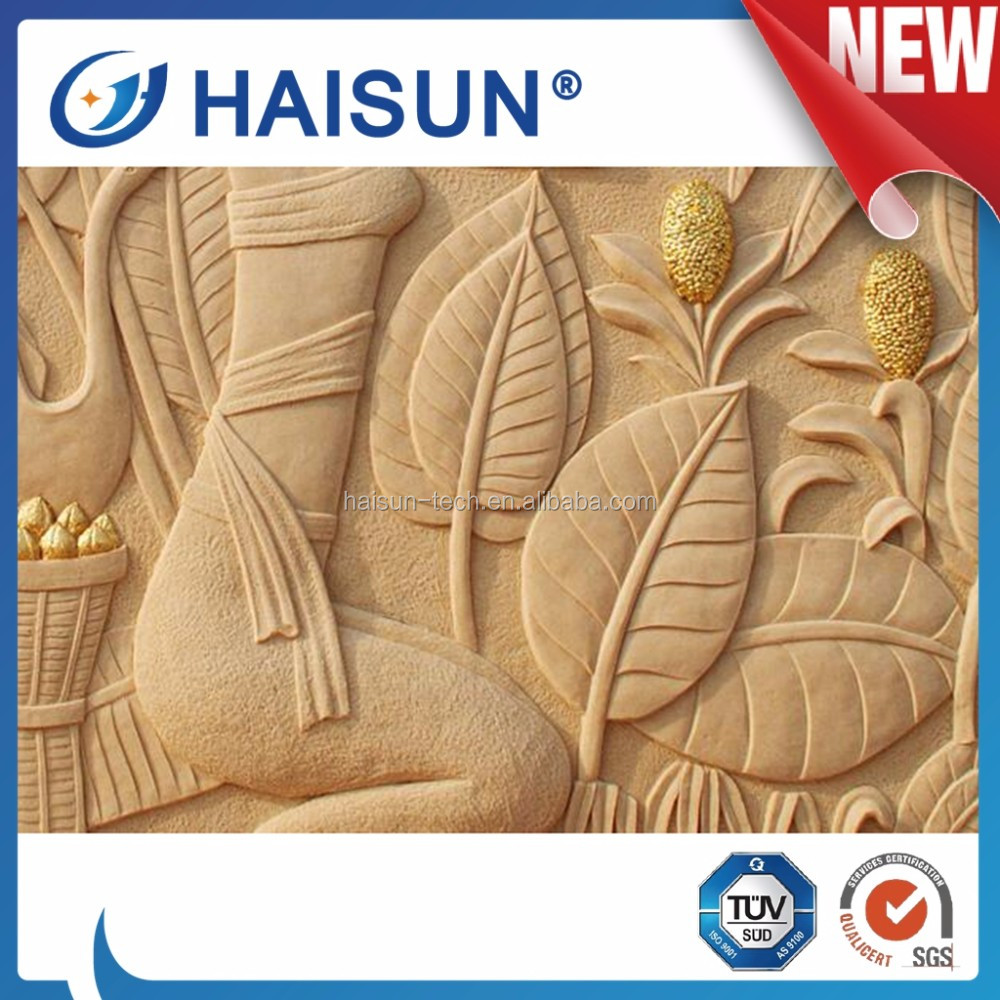 Natural stone flower picture relief sculpture carving for outdoor wall decoration