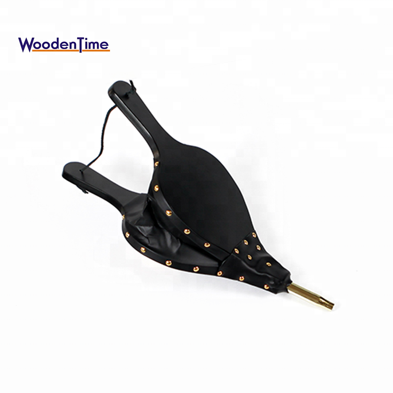 China Supplier Home Use Wood and Leather Material Fireplace Hand Bellows /BBQ bellows