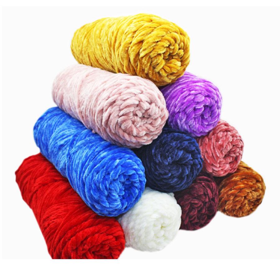 Charmkey wholesale chenille chunky yarn chenille yarn machine chunky chenille yarn for knitting