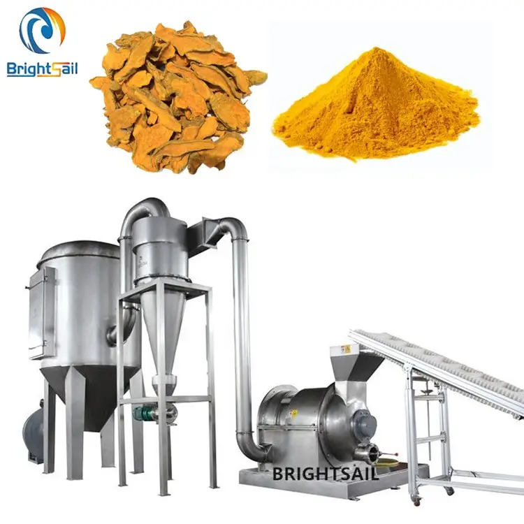 Dry ginger turmeric powder crushing grinder turmeric grinding machine