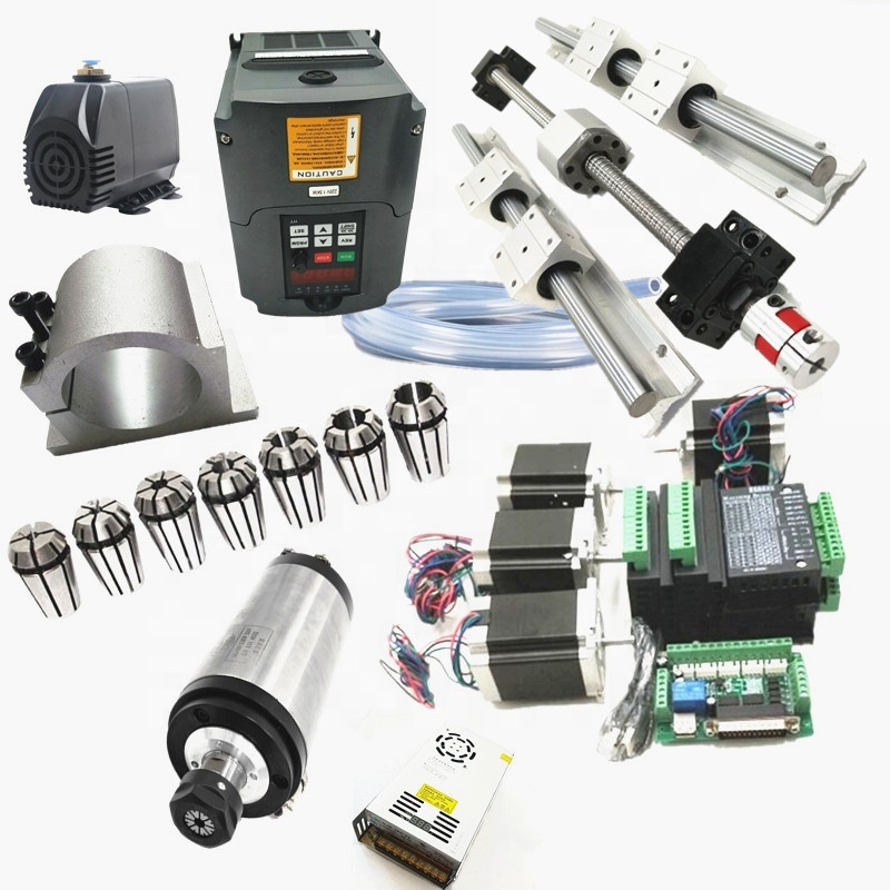 6 sets linear rail SBR16-300/1200/1200mm+SFU1605-300/1200/1200mm ball screw set +nema 23 stepper motor 1.5KW SPINDLE MOTOR